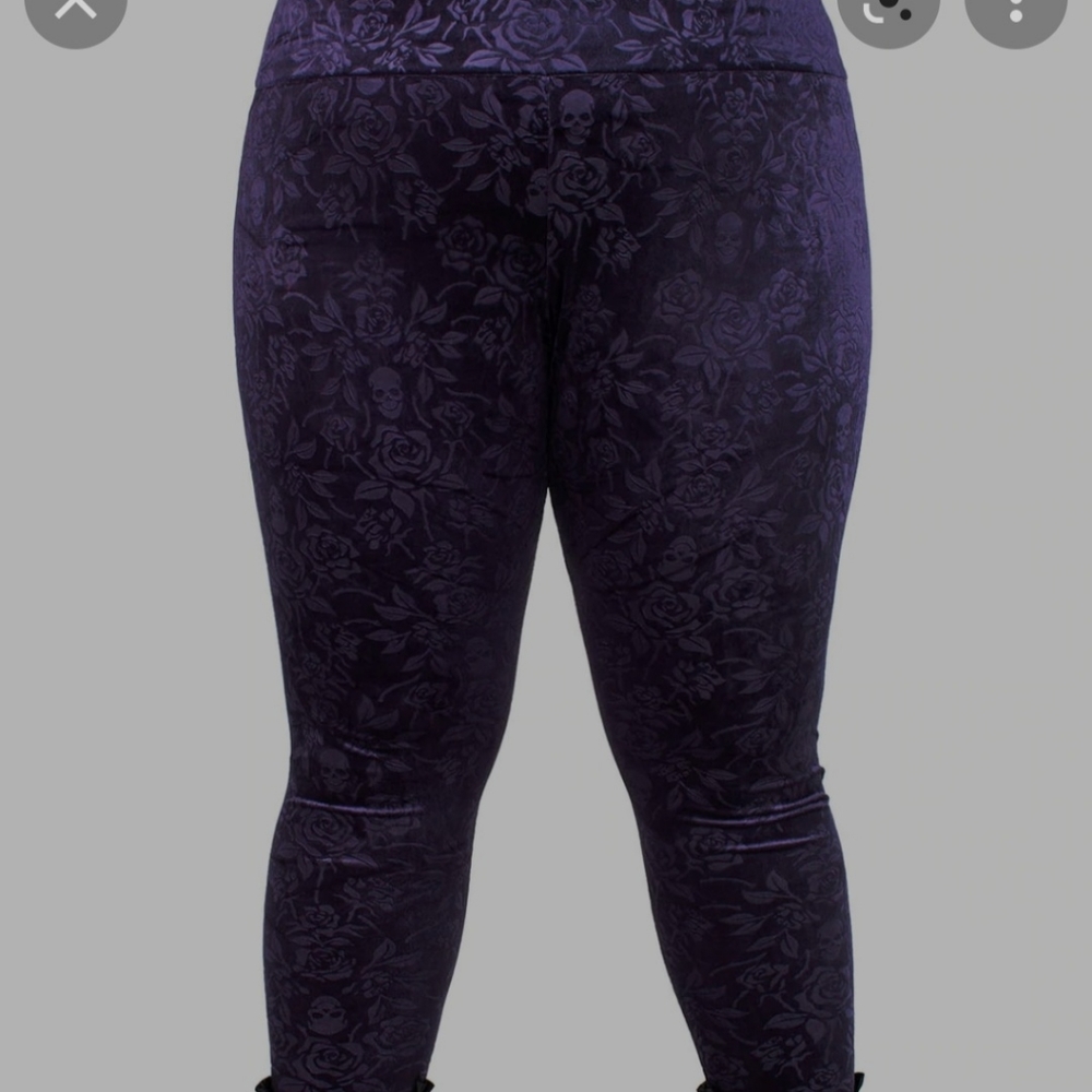Killstar Plum Bite Me Leggings 3xl